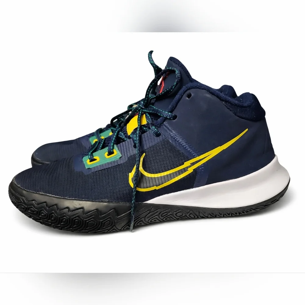 Nike Kyrie Flytrap 4 sneakers in the Blue Green/Speed Yellow US 9.5